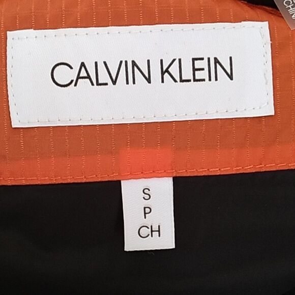 Calvin Klein Winter Orange Puffer Coat. Size Small. Unisex NWT - Picture 14 of 16
